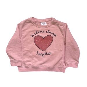 Zara “Sisters Always Together” Sweatshirt 12-18 Months